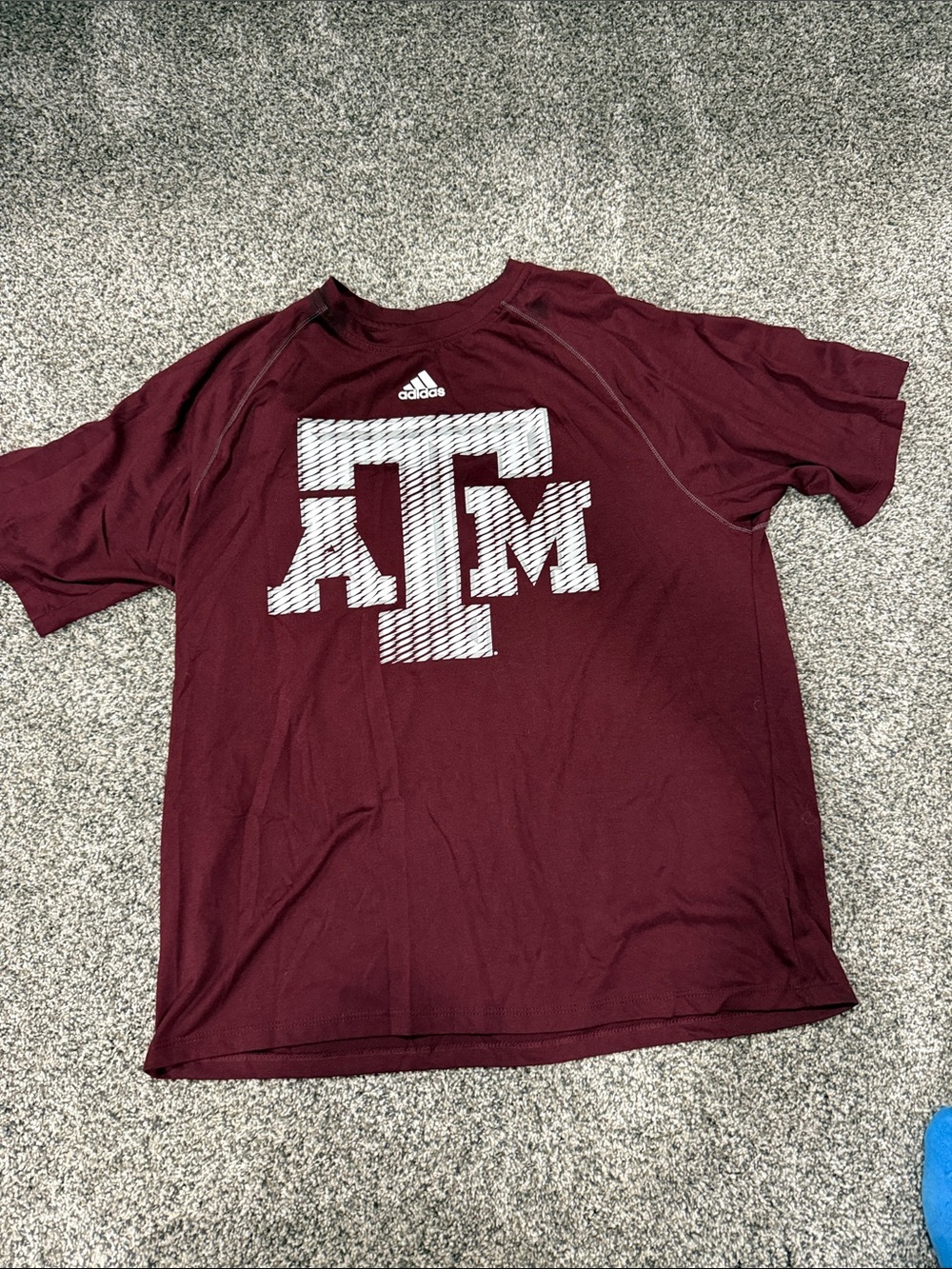 adidas Maroon Texas A&M Logo Athletic Tee